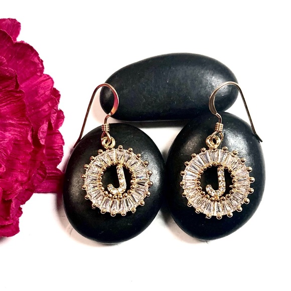 Initial J Earrings, Letter J, Personalized J, Boho - Picture 6 of 9